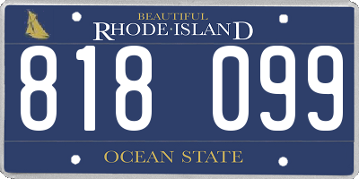 RI license plate 818099