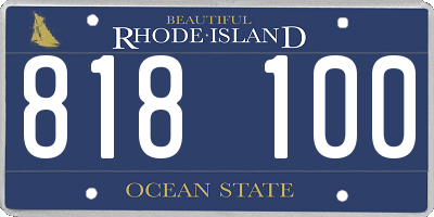 RI license plate 818100