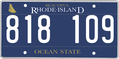 RI license plate 818109