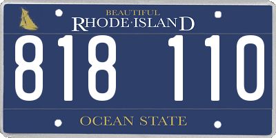 RI license plate 818110