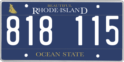 RI license plate 818115