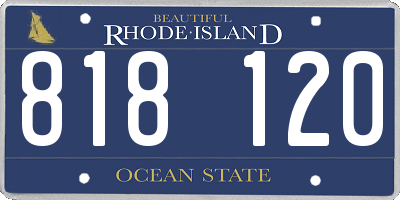 RI license plate 818120