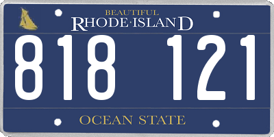 RI license plate 818121