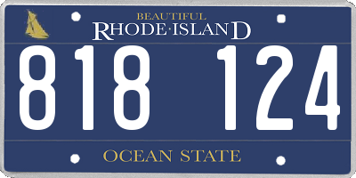 RI license plate 818124