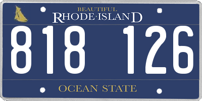 RI license plate 818126
