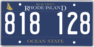 RI license plate 818128