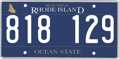 RI license plate 818129