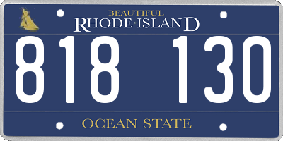 RI license plate 818130