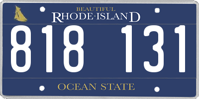 RI license plate 818131