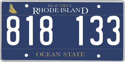 RI license plate 818133