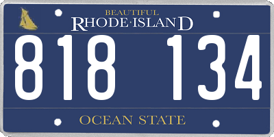RI license plate 818134