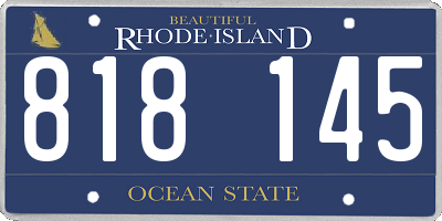 RI license plate 818145