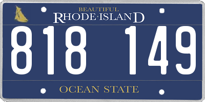 RI license plate 818149