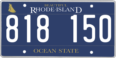 RI license plate 818150
