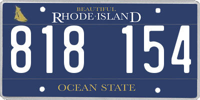 RI license plate 818154