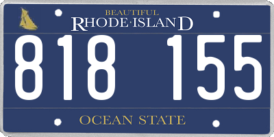 RI license plate 818155
