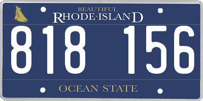 RI license plate 818156