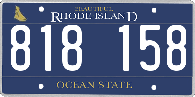 RI license plate 818158