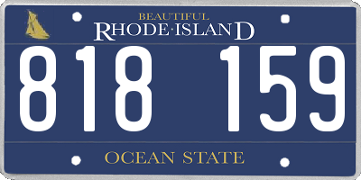 RI license plate 818159