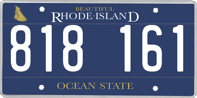 RI license plate 818161