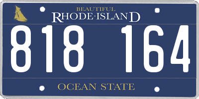 RI license plate 818164