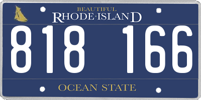 RI license plate 818166