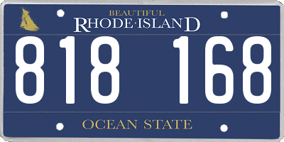 RI license plate 818168