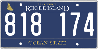 RI license plate 818174