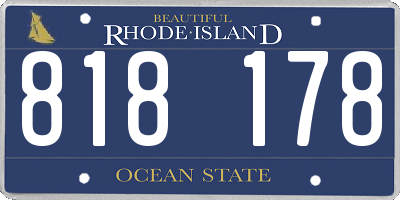 RI license plate 818178