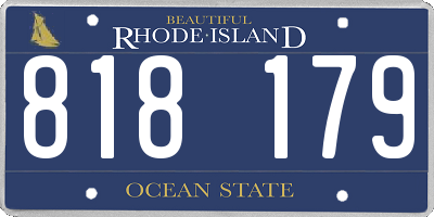 RI license plate 818179