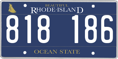 RI license plate 818186