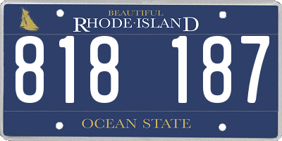 RI license plate 818187