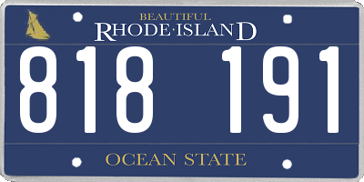 RI license plate 818191