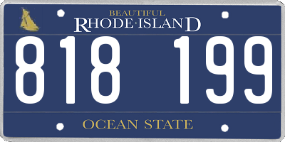 RI license plate 818199