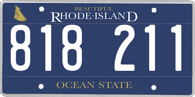 RI license plate 818211
