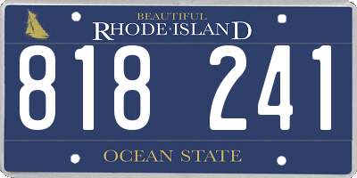 RI license plate 818241