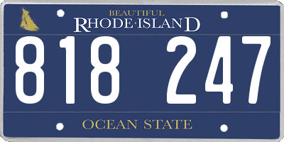 RI license plate 818247
