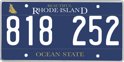 RI license plate 818252