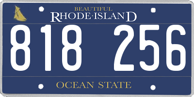 RI license plate 818256