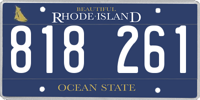 RI license plate 818261