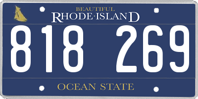RI license plate 818269