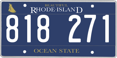 RI license plate 818271