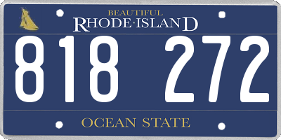 RI license plate 818272