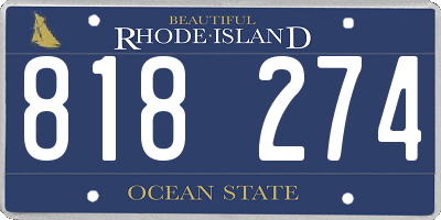 RI license plate 818274