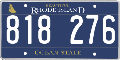 RI license plate 818276