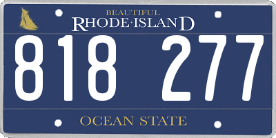 RI license plate 818277