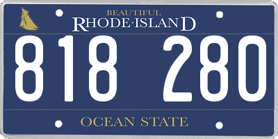 RI license plate 818280