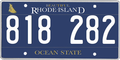 RI license plate 818282