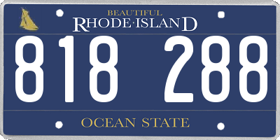 RI license plate 818288