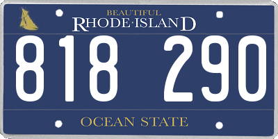 RI license plate 818290